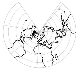Lambert Conformal Conic projection for the MÉRA data.